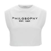 Philosophy di Lorenzo Serafini Logo Print Vit T-shirt och Polo White, ...
