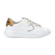 Philippe Model Vita & Guld Läder Sneakers White, Dam