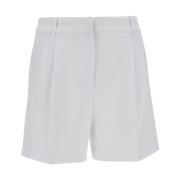Michael Kors Högmidjade vita Bermuda shorts White, Dam