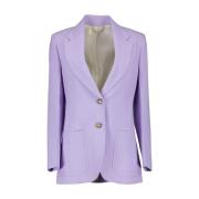 Victoria Beckham Ylle Textured Blazer Purple, Dam