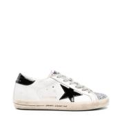 Golden Goose Superstar Sneakers med Glitterdetaljer White, Dam