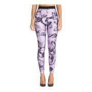 Versace Jeans Couture Abstrakt Multifärgade Leggings Purple, Dam