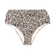 Nanushka Leopard Print High-Rise Bikini Briefs Multicolor, Dam