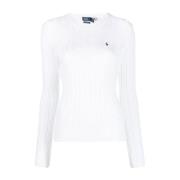 Polo Ralph Lauren Vita Sweaters med Broderad Pony White, Dam