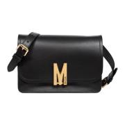 Moschino Enkel Crossbodyväska med Justerbar Rem Black, Dam