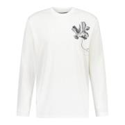 Y-3 Logo Långärmad tröja för män White, Herr