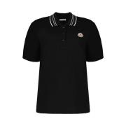 Moncler Avslappnad Passform Polo T-shirt Black, Dam