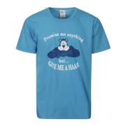 Wild Donkey Ljusblå Bomull T-Shirt med Framtryck Blue, Herr