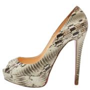 Christian Louboutin Pre-owned Pre-owned Tyg klackskor Gray, Dam