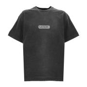Givenchy Svart Bomull T-shirt med Logotryck Black, Herr