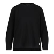 Marc Cain Jersey Sweatshirt med Dragkedjor Black, Dam
