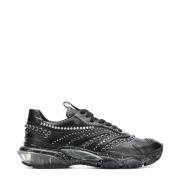 Valentino Garavani Studded Läder Sneakers Black, Herr