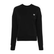 Chiara Ferragni Collection Svarta Sweaters med 317 Logo Classic Black,...