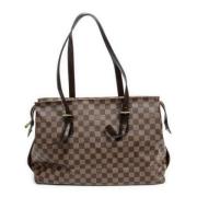 Louis Vuitton Vintage Pre-owned Tyg axelremsvskor Brown, Dam