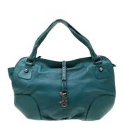 Celine Vintage Pre-owned Laeder handvskor Green, Dam