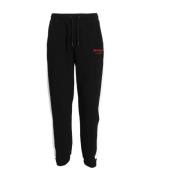 Karl Lagerfeld Logo Sweatpants med vit rand Black, Herr