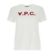 A.p.c. Vit bomull VPS T-shirt White, Dam