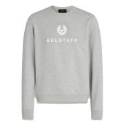 Belstaff Signature Crewneck Sweatshirt i Old Silver Gray, Herr