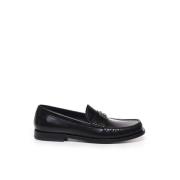 Dolce & Gabbana Svarta platta skor i läder Black, Herr