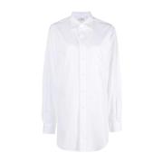 Maison Margiela Bomull Poplin Skjorta White, Dam