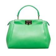 Fendi Vintage Pre-owned Laeder handvskor Green, Dam