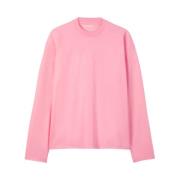 Sunnei Rosa Boxy Fit Långärmad T-Shirt Pink, Herr