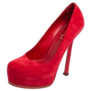 Yves Saint Laurent Vintage Pre-owned Mocka klackskor Red, Dam