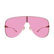 Gucci Metalliska Solglasögon för Kvinnor Pink, Dam