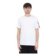 Moschino Minimalistisk Logo Print T-shirt för Män White, Herr