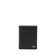 Tom Ford Svart texturerad plånbok för kreditkort Black, Herr