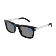 Saint Laurent Black Silver Transpar Solglasögon Black, Dam