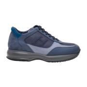 Hogan Blå Mocka Interactive Sneakers Blue, Herr