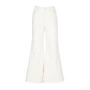 Frame Wide Trousers White, Dam