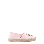 Kenzo Broderade Canvas Espadrillos Pink, Dam