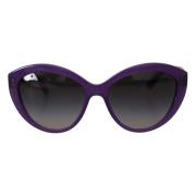 Dolce & Gabbana Lila Genomskinliga Cat Eye Solglasögon Purple, Dam