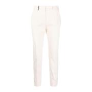 Peserico Cropped Trousers Beige, Dam