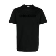 Moncler Branded Bomull T-Shirt Black, Herr