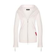 Borgo Adria Bianco Dragkedja Hoodie White, Dam