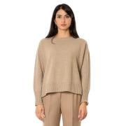 Vanisé Merino och Cashmere Tröja - Renfärgad Brown, Dam