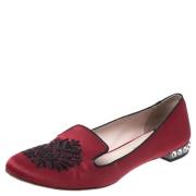 Miu Miu Pre-owned Pre-owned Satin lgskor Red, Dam