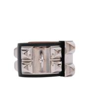 Hermès Vintage Pre-owned Laeder armband Black, Dam