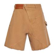 JW Anderson Shorts with logo Brown, Herr