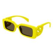 Gucci Eleganta solglasögon för en tidlös look Yellow, Unisex