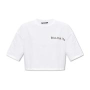 Balmain Kortärmad T-shirt White, Dam