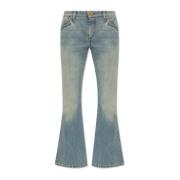 Balmain Utställda jeans med vintageeffekt Blue, Dam
