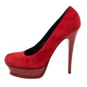 Yves Saint Laurent Vintage Pre-owned Mocka klackskor Red, Dam