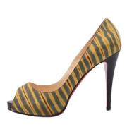 Christian Louboutin Pre-owned Pre-owned Canvas klackskor Yellow, Dam