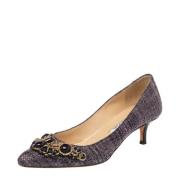 Oscar De La Renta Pre-owned Pre-owned Raffia klackskor Purple, Dam