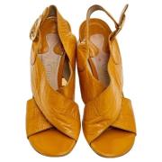 Chloé Pre-owned Pre-owned Laeder sandaler Yellow, Dam