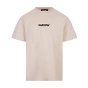 Barrow Brun Bomull T-shirt med Logo Print Pink, Herr